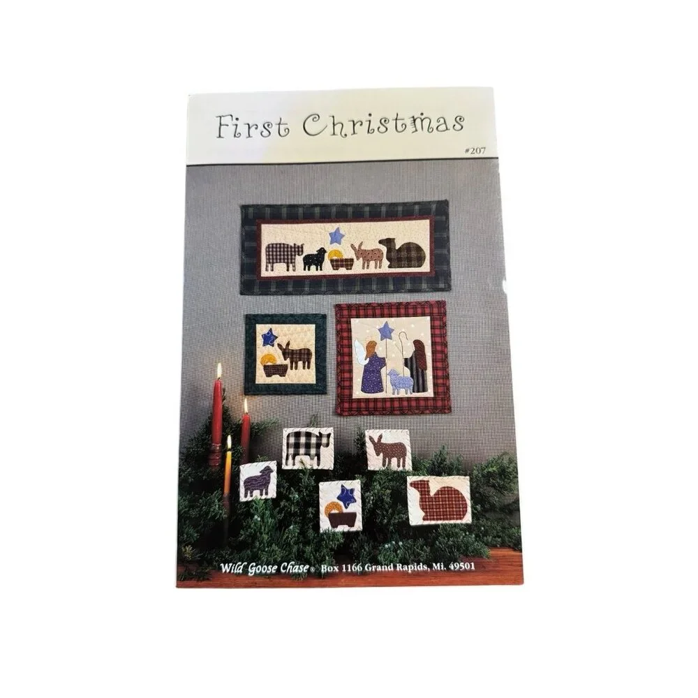 First Christmas Wallhangings Quilt‎ Pattern by Wild Goose Chase Country Vintage
